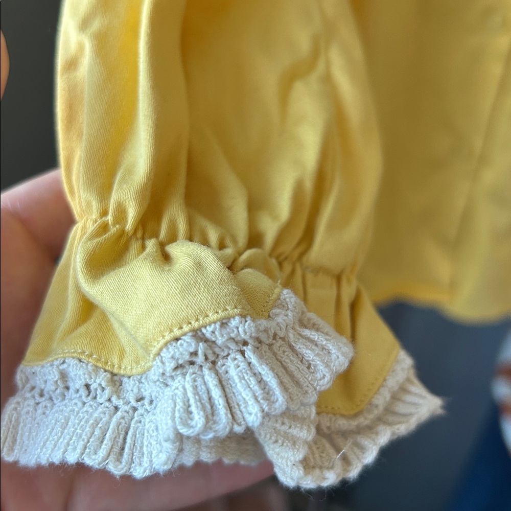 Wolf &Rita yellow Ruffled Collar Blouse - Picture 3 of 7
